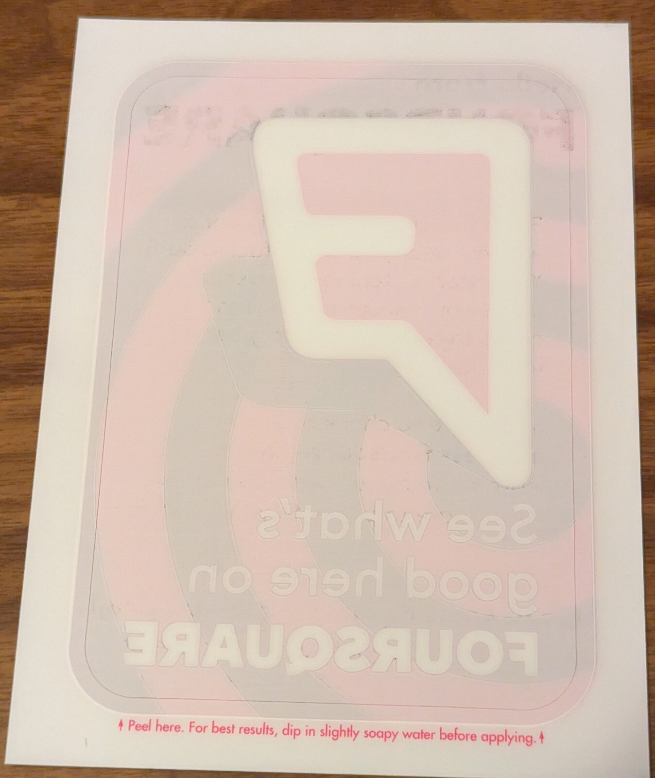 Original Marketing Mailer From Four Square Mobil App – 2009 & Window Sticker