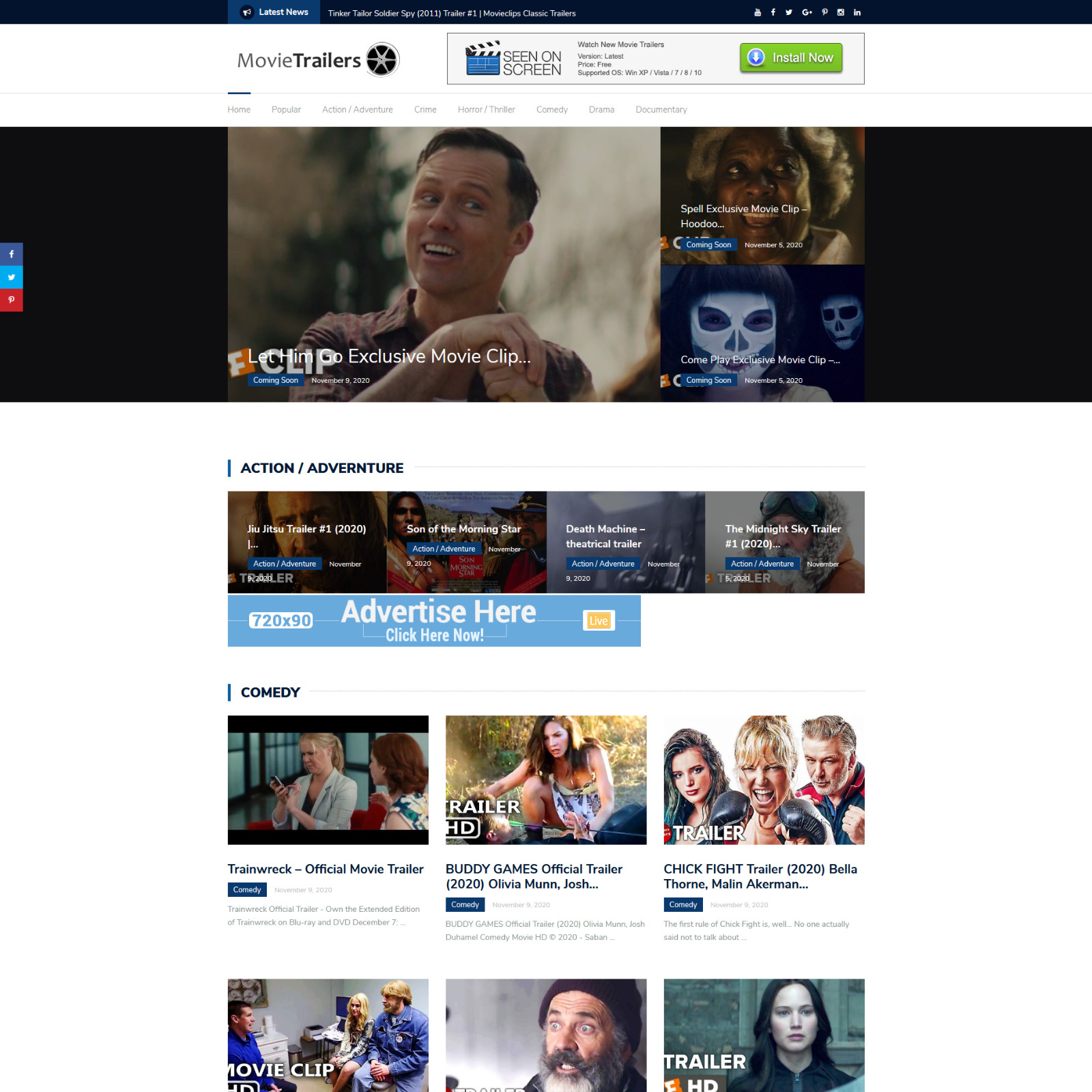 Fully Automated Movie Trailers Video Website