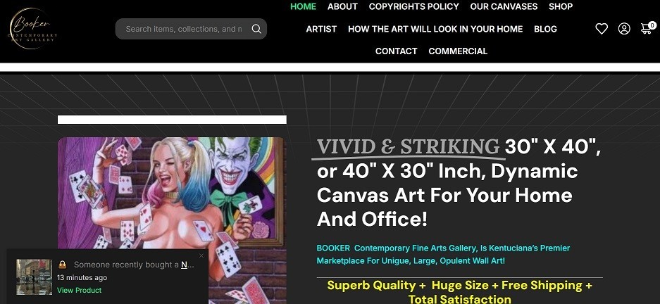 ART GALLERY STORE – (ALL Inventory Included) – Print on demand
