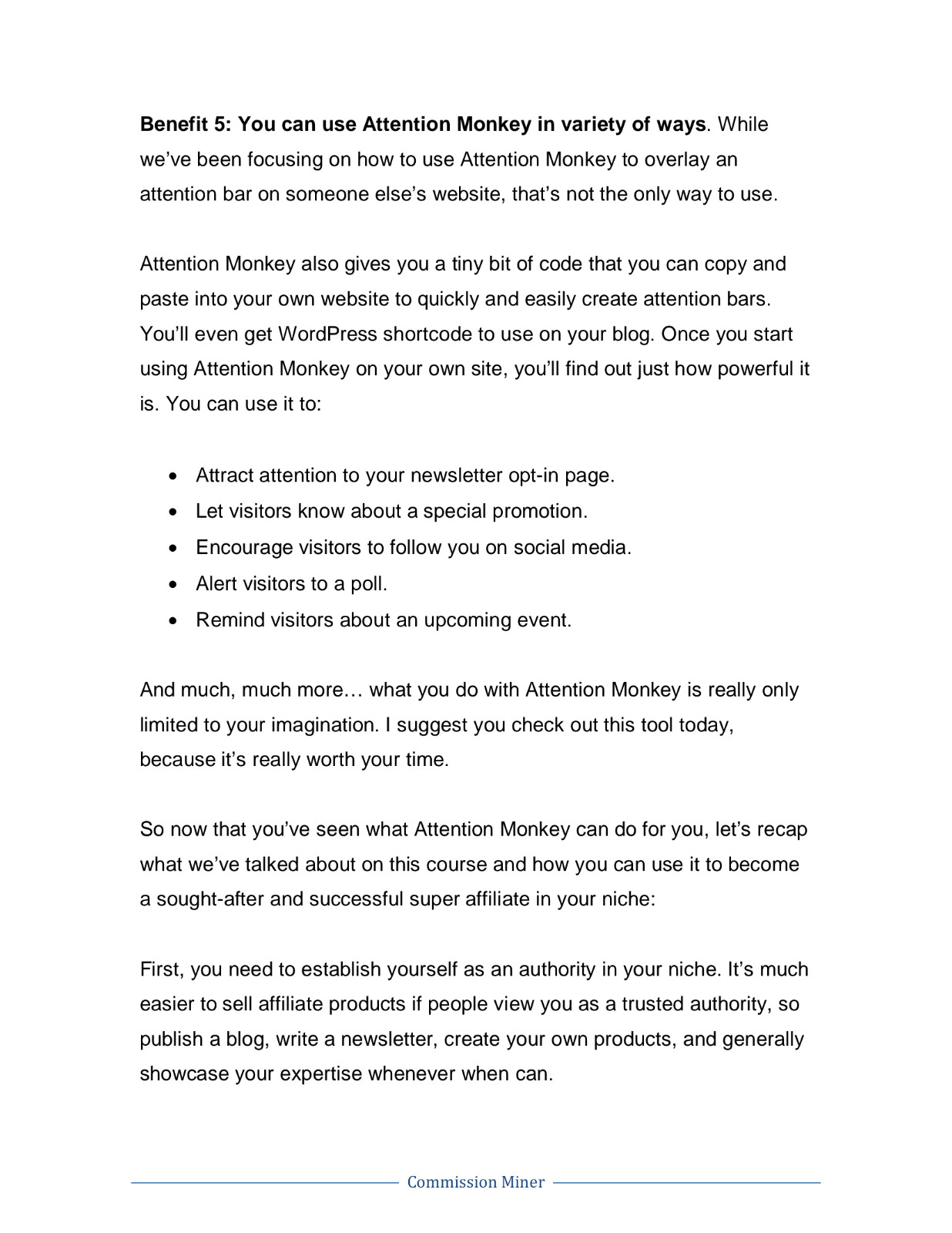 Commission Miner Affiliate