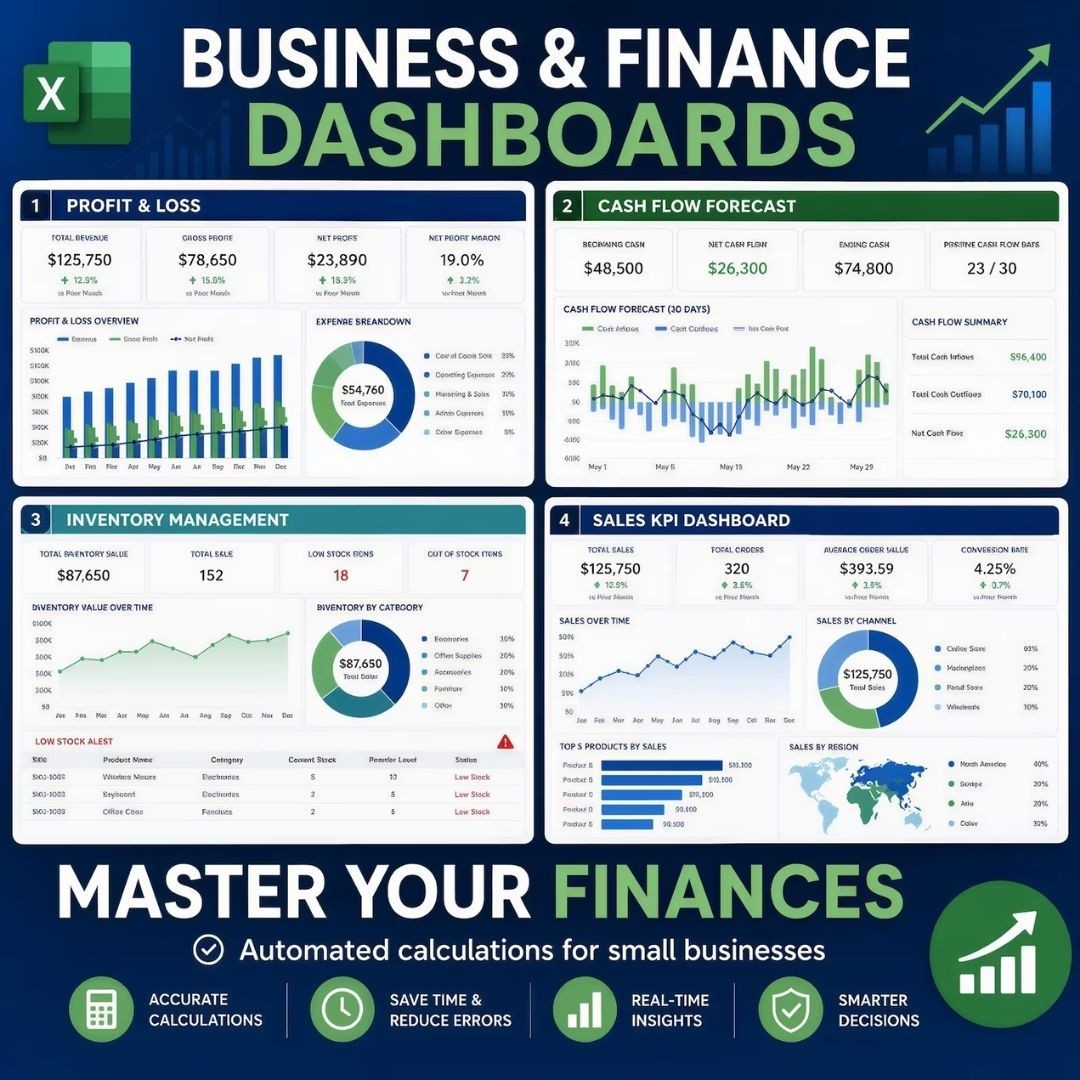 500+ Excel Templates Bundle | Business Finance Budget Planner Spreadsheets 2026✅