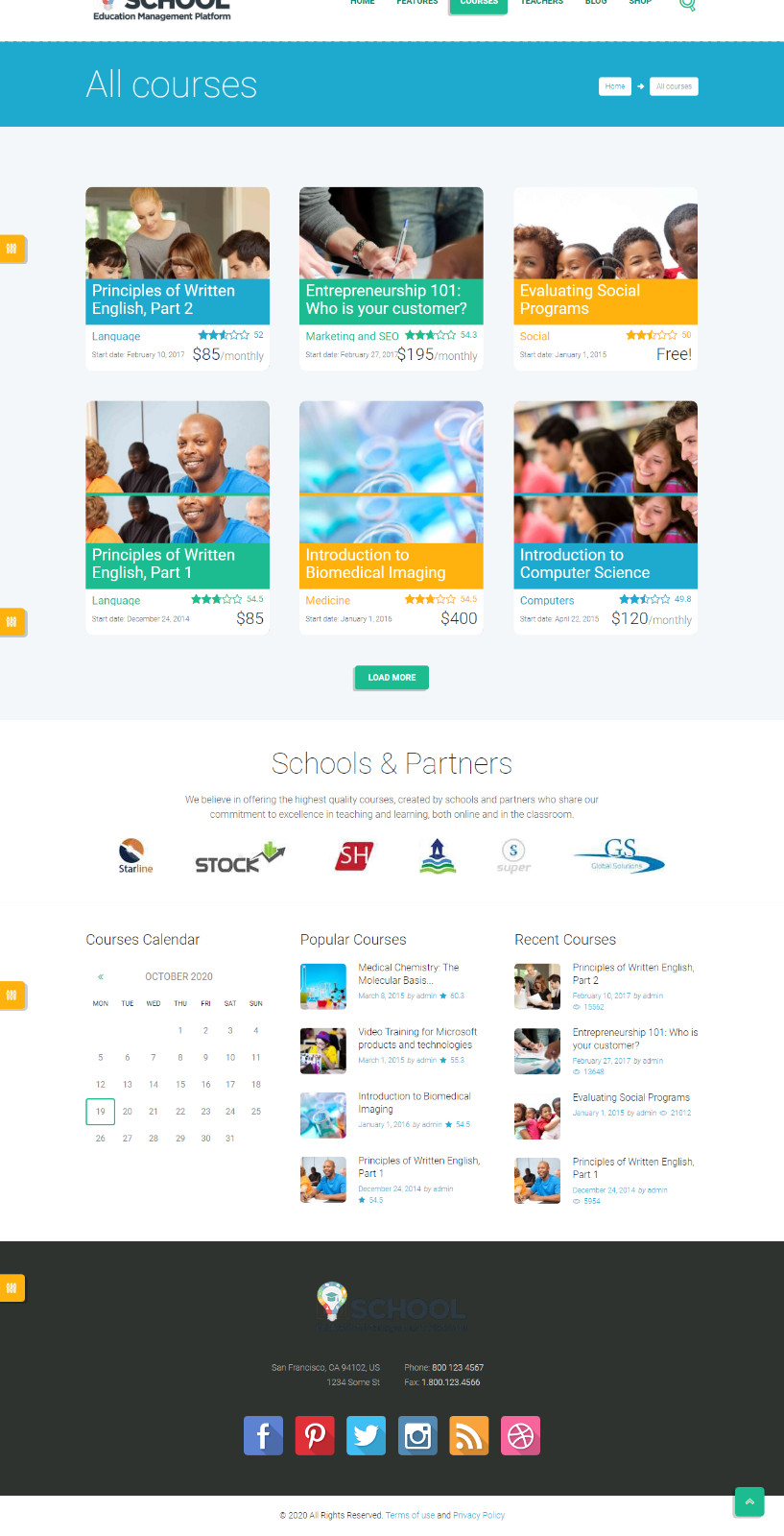 School Management Website Sell your courses Online / offline Hosting / Setup