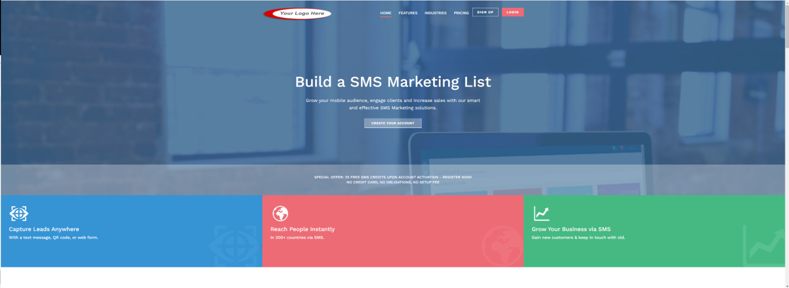 Professional website with Bulk SMS System