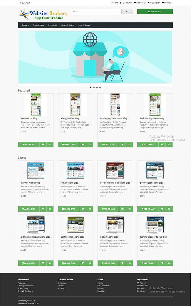 Sell Websites online – complete website 30 scripts included free Hosting /setup