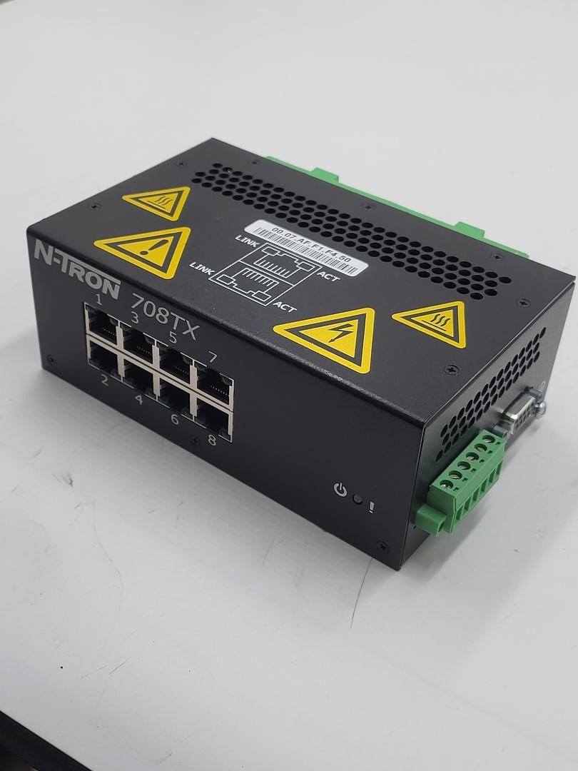 N-Tron 708TX Managed Industrial Ethernet Switch, 8-Port, 10-30VDC 0.25A
