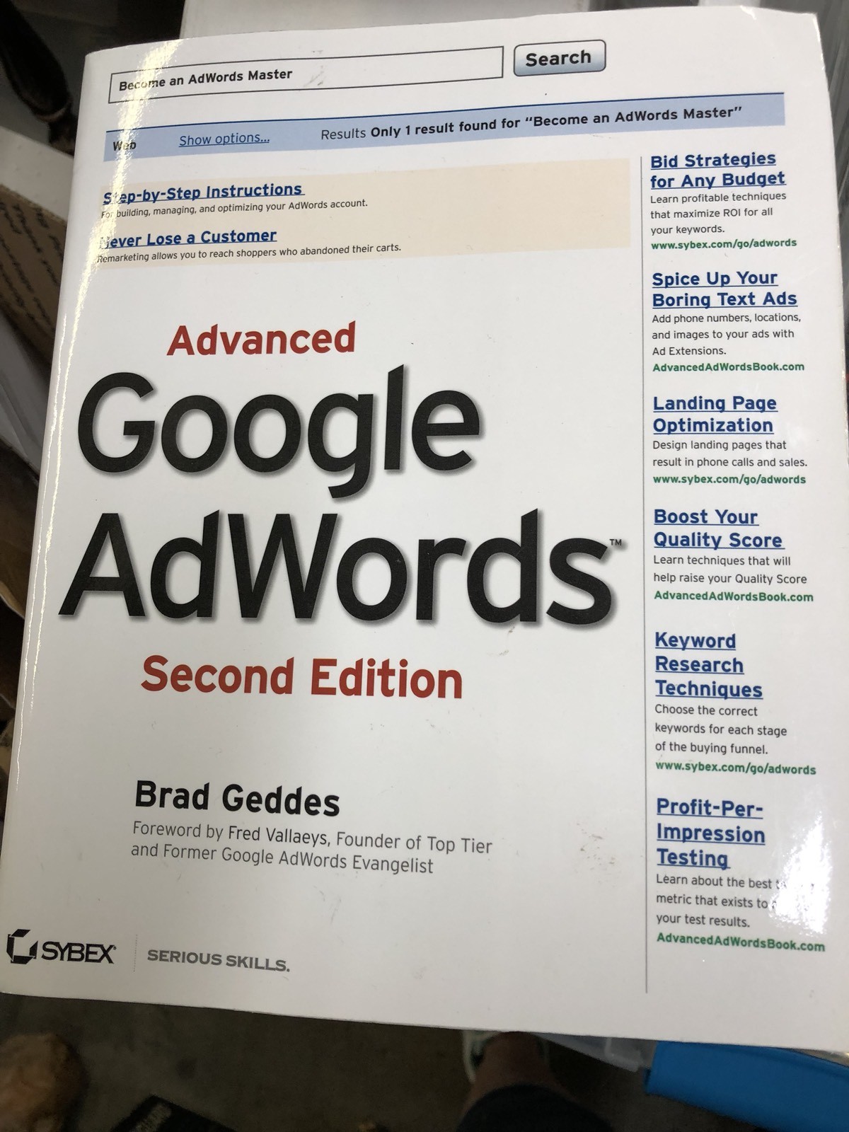 Google Ad Words Book Advertising Promotion Yahoo Search Bing