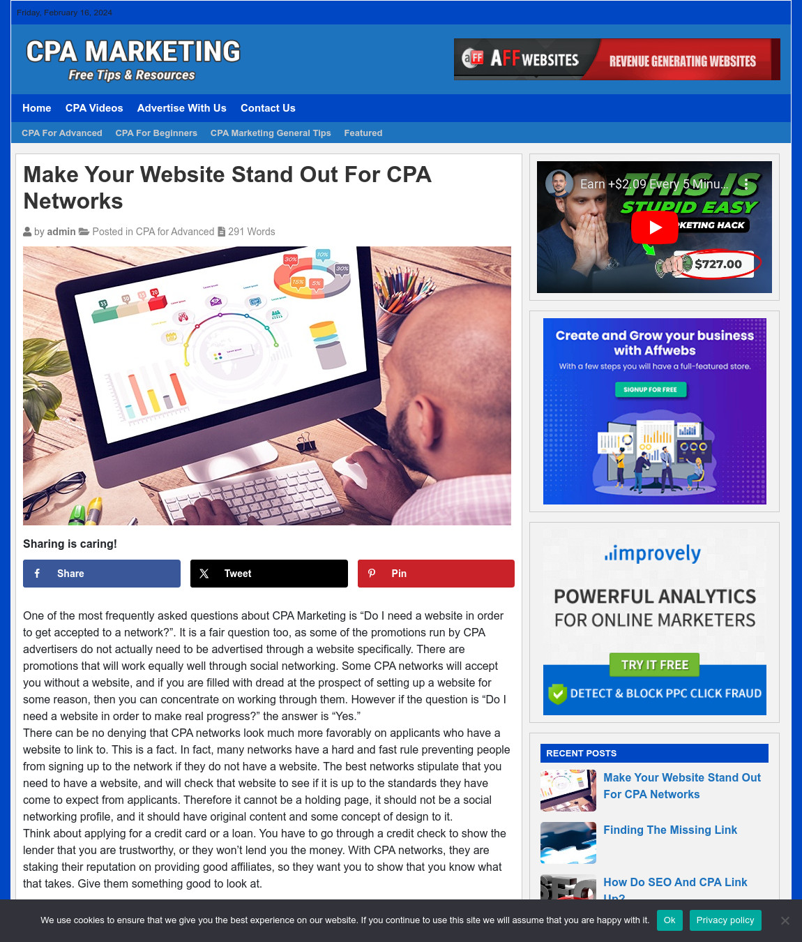 CPA Marketing Website Business For Sale – Work From Home Business Opportunity