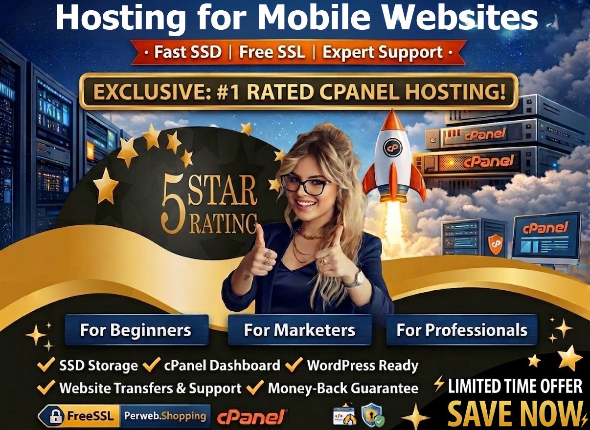 Hosting for Mobile Websites – 🚀Lightning Fast, Emails + Free SSL | $14.99/Year!