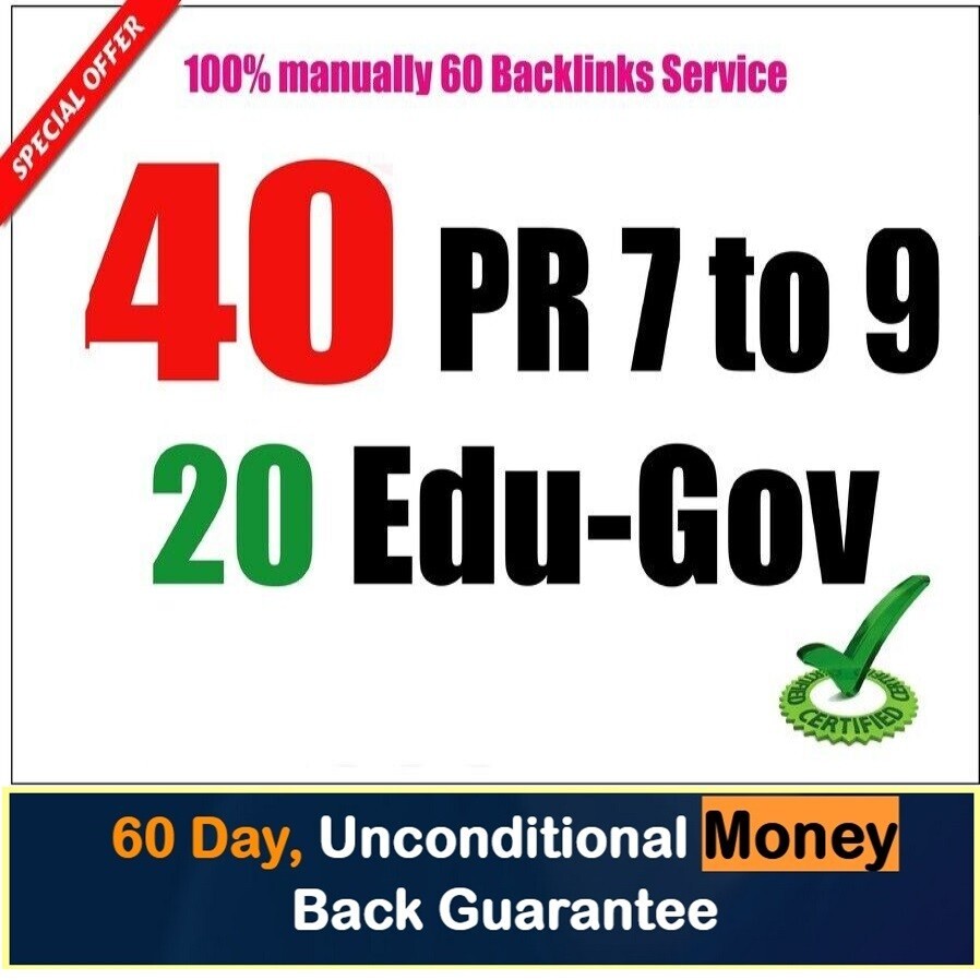 40 Powerful PR9 Links + 20 High Authority EDU SEO Backlinks