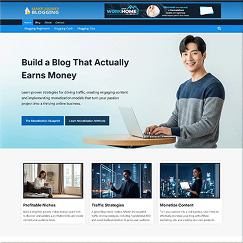 Turnkey Make Money Blogging Website
