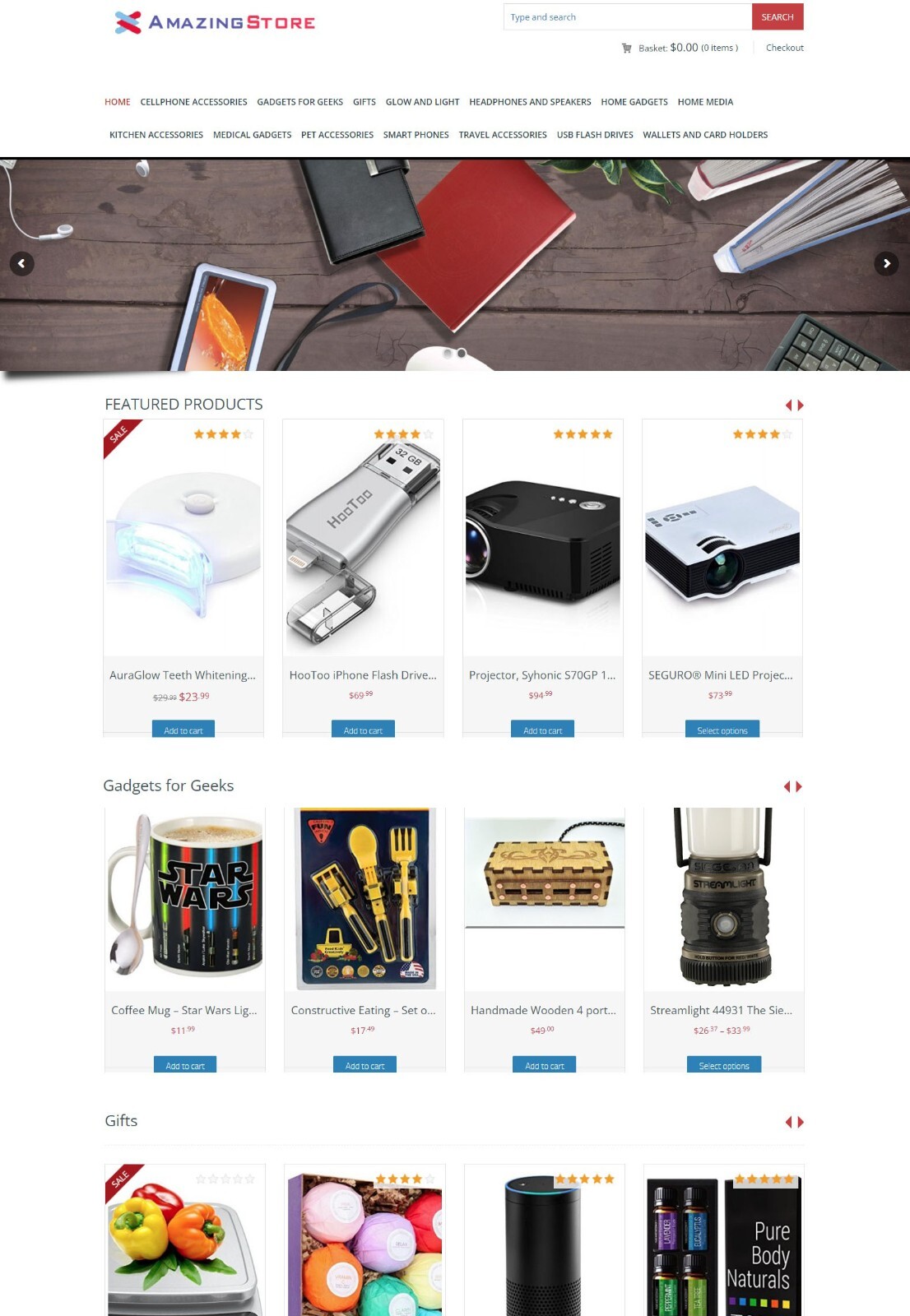 Gadgets Accessories Store, Drop Shipping / Affiliate Website + Free Hosting