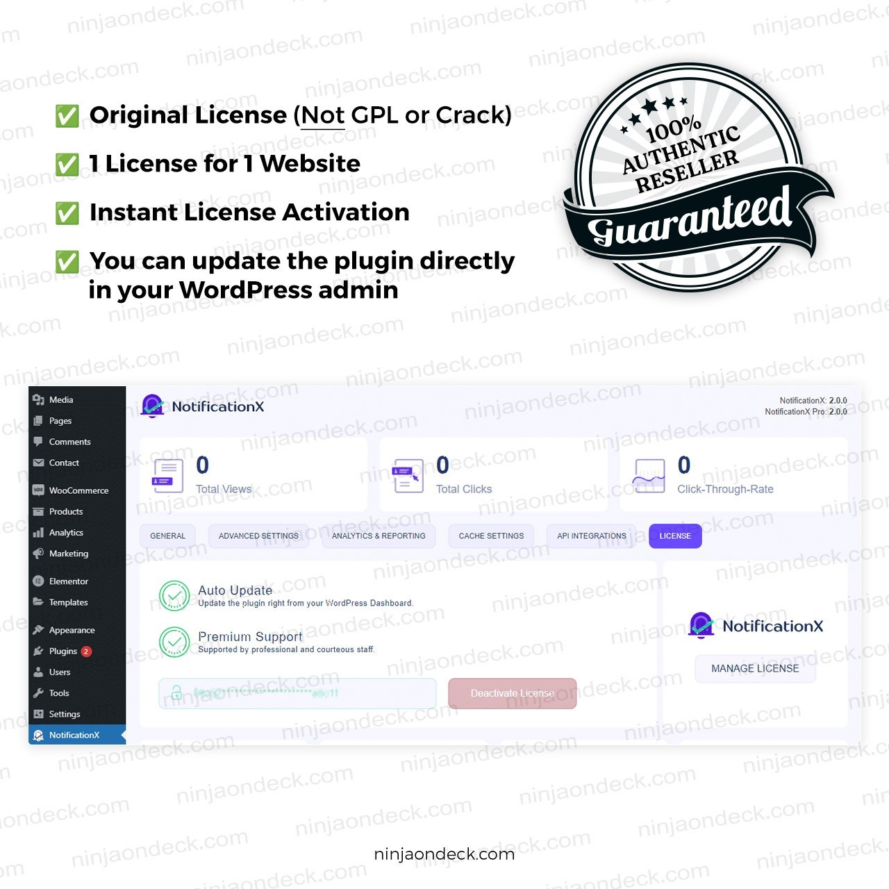 🥷 NotificationX Official License ‒ Lifetime / 1-Year