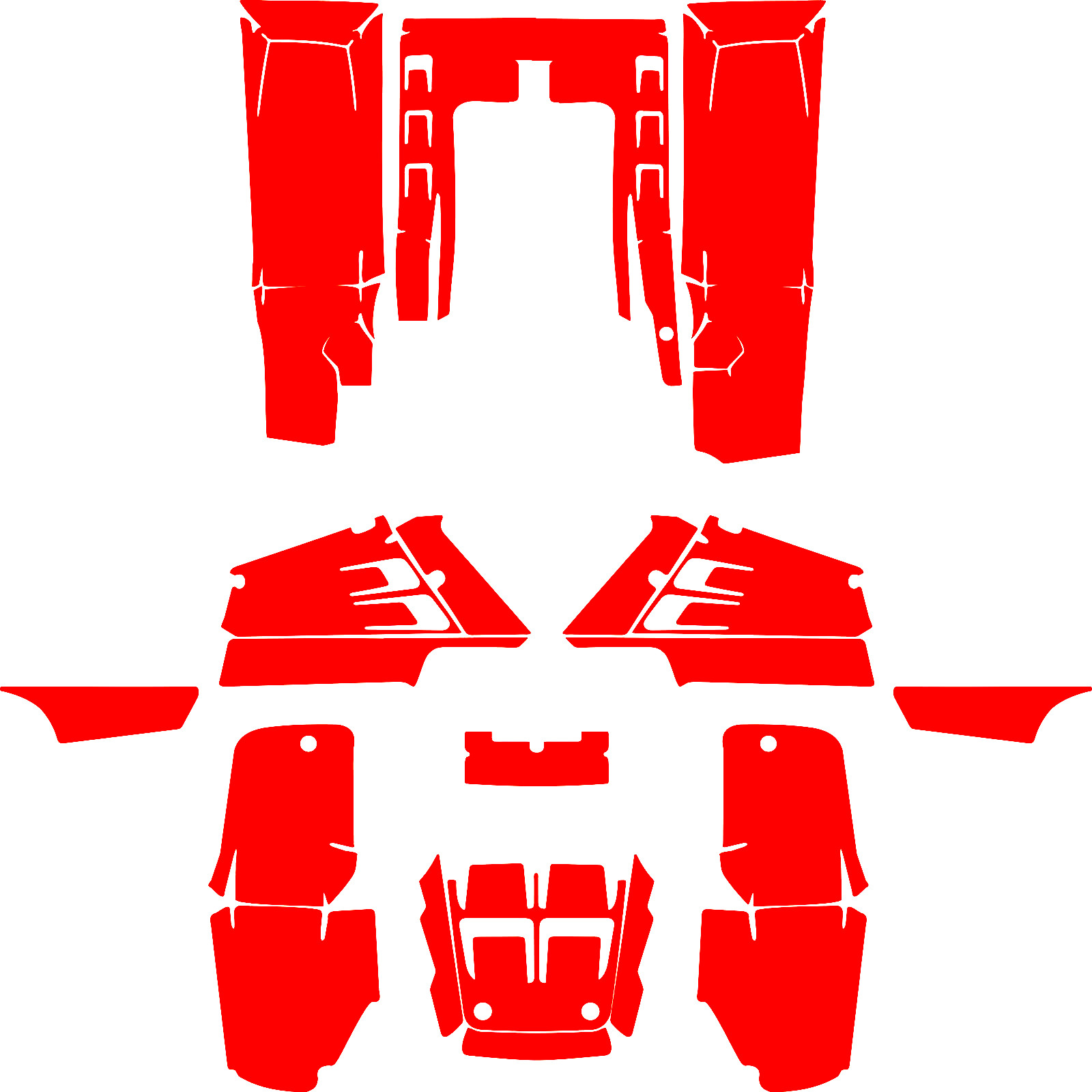 YAMAHA BANSHEE 350 ATV vector template a escala real 1:1