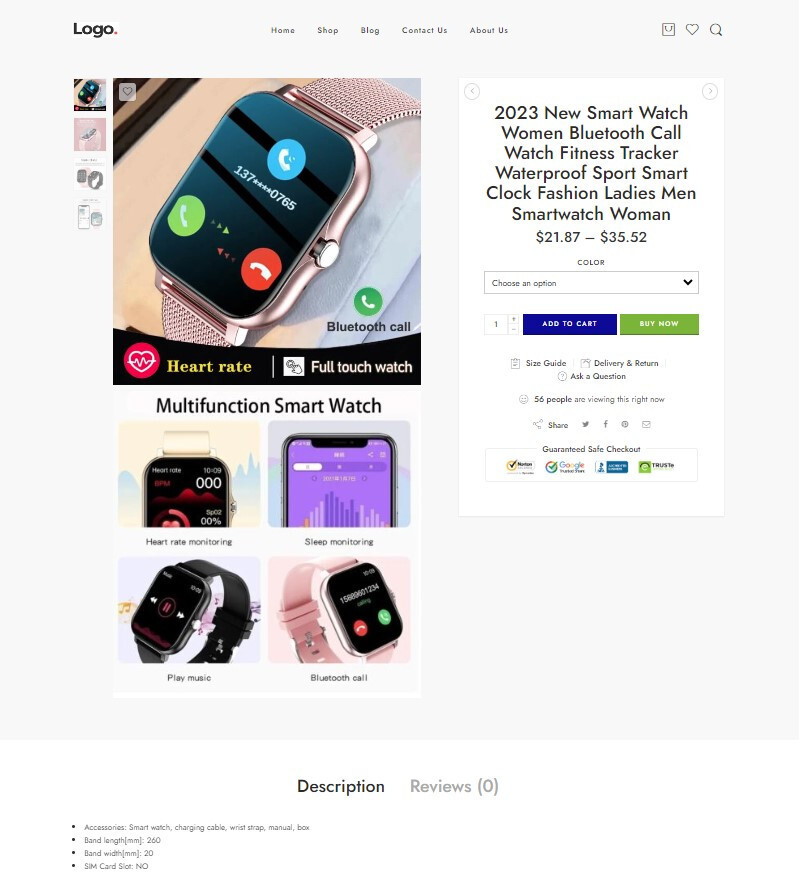 Dropshipping Website Business Affiliate Free Hosting+ Products, Smart Watches