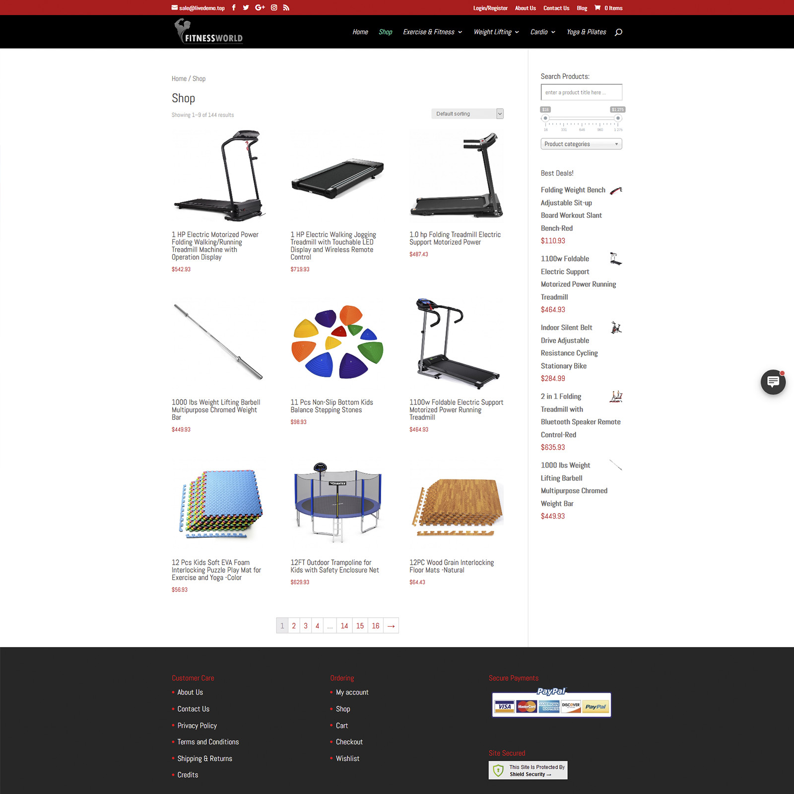 Professional Fitness Dropshipping Store | Turnkey Dropship Business Website