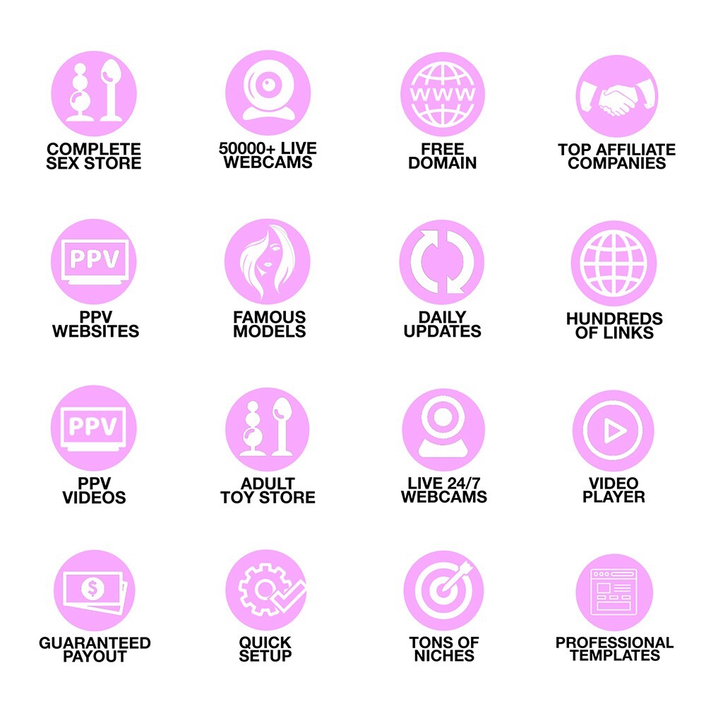 Adult Turnkey Website – Over 5000+ links – Webcams – Toy Store – PPV