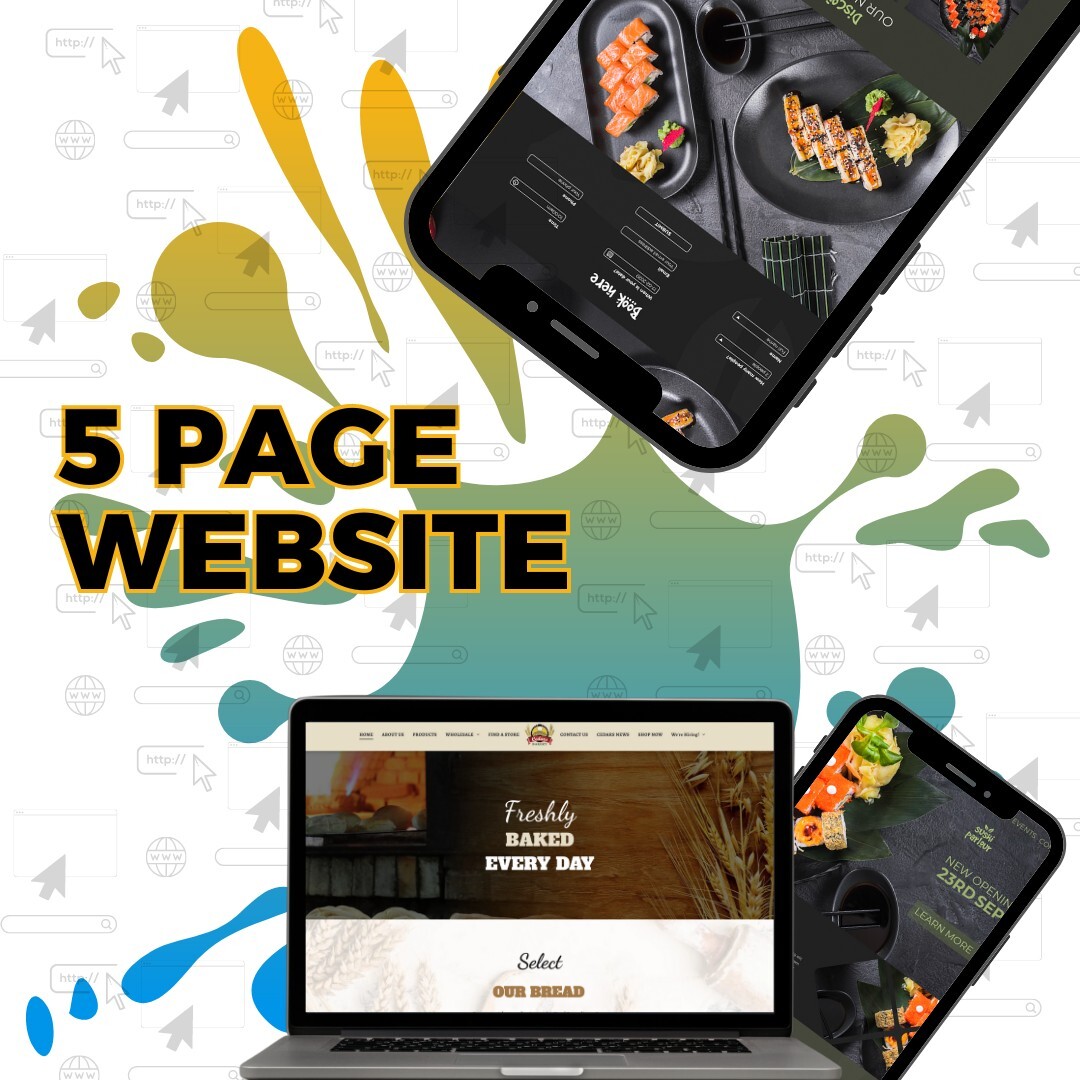 DOMAIN + 5 PAGE PROFESSIONAL WEBSITE DESIGN PERSONAL / BUSINESS