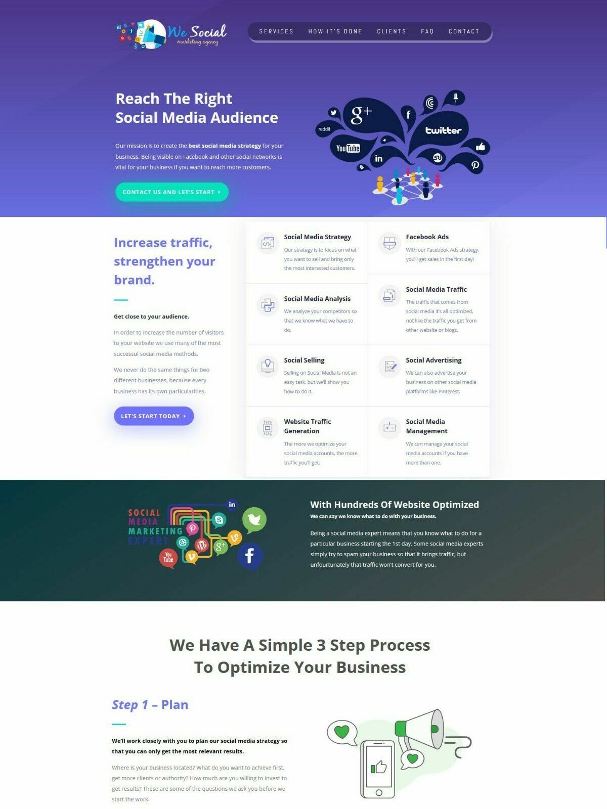 Social Media Marketing Services Provider Website – Business In a Box