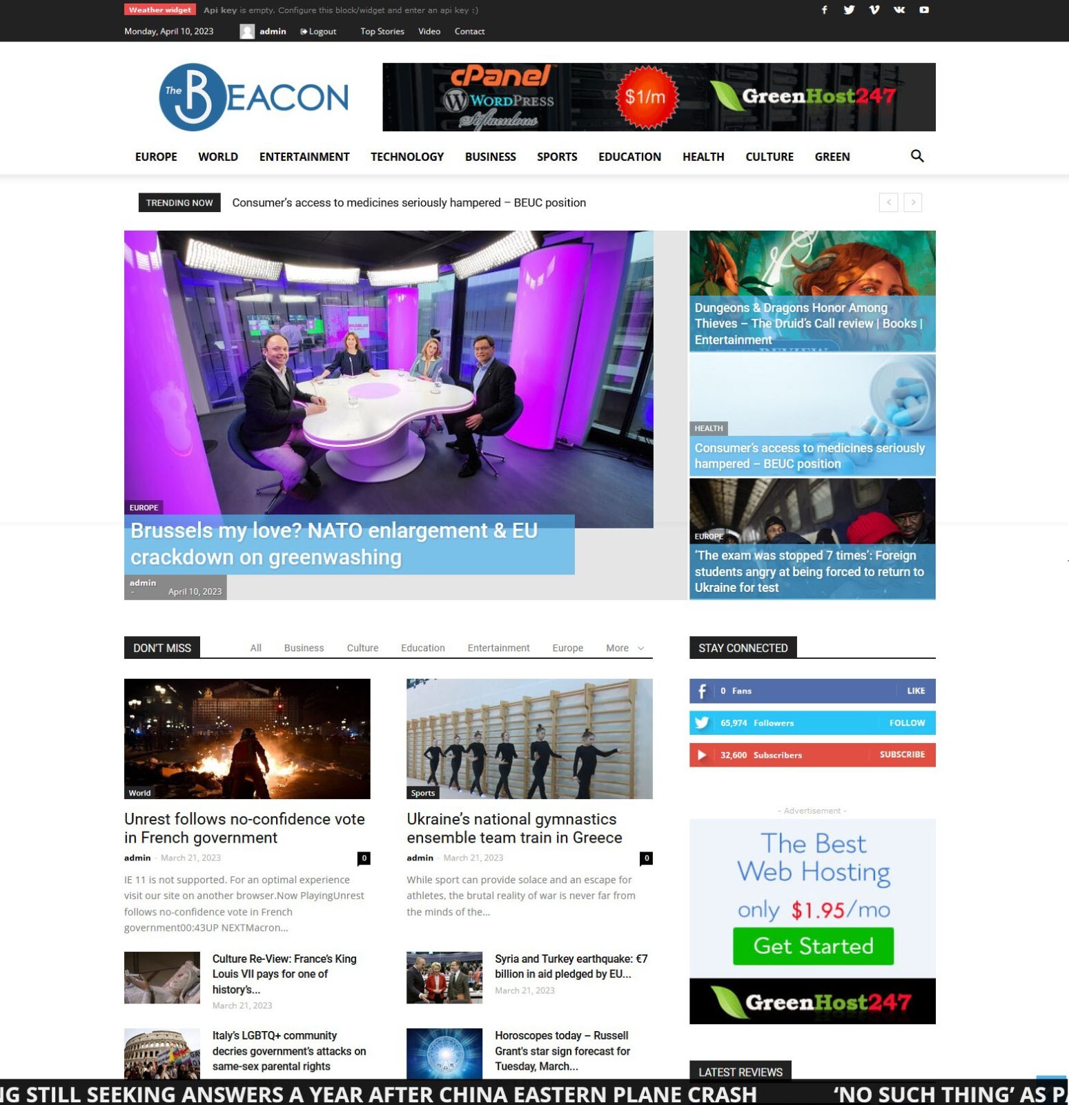 Fully Automated Europe News Website Autopilot SEO Ready