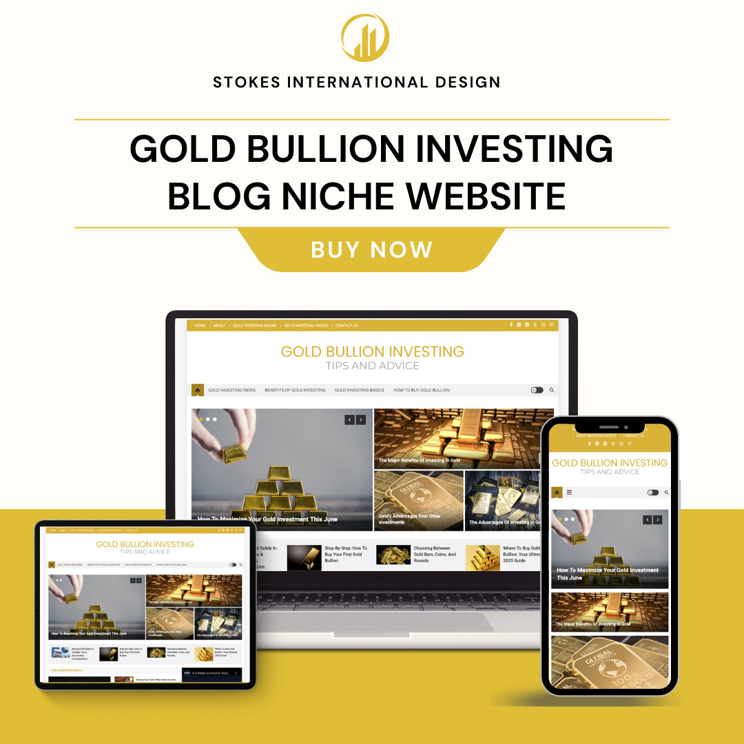 *GOLD INVESTING * affiliate website business for sale w/ AUTO UPDATING CONTENT