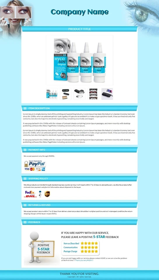 eBay Mobile Responsive Templates eBay Listing Auction Template HTTPS Secure