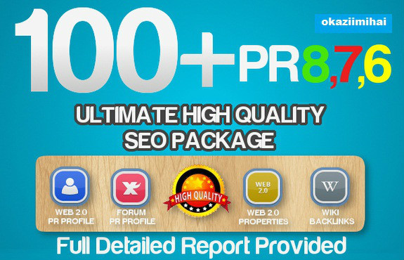 100 Real High Pr Quality BACKLINKS PR8-PR1, Authority sites,Forum,Profile. SEO