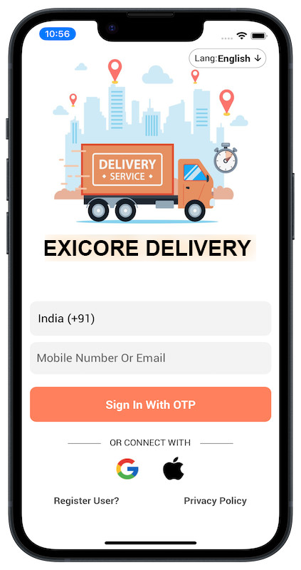 Exicore – Delivery React Native App | Android, iOS | Complete Delivery Solution