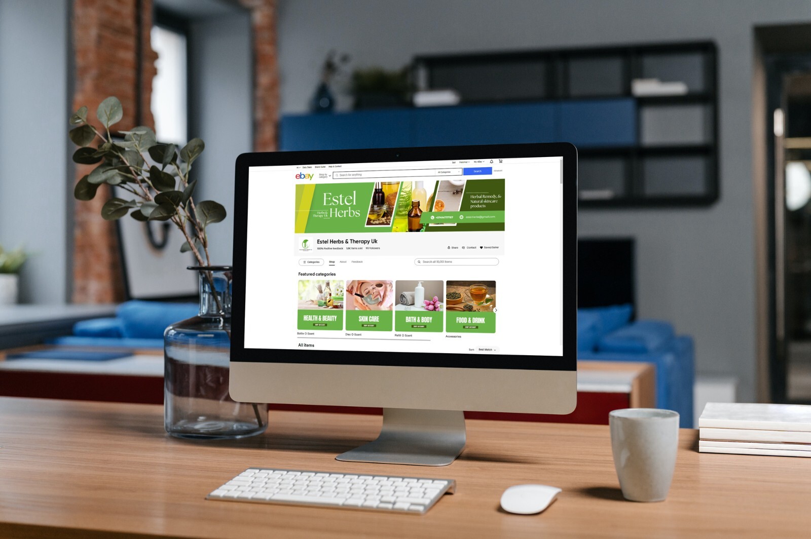 ebay listing template logo design and 60 sec video Home & Garden | TansStudio
