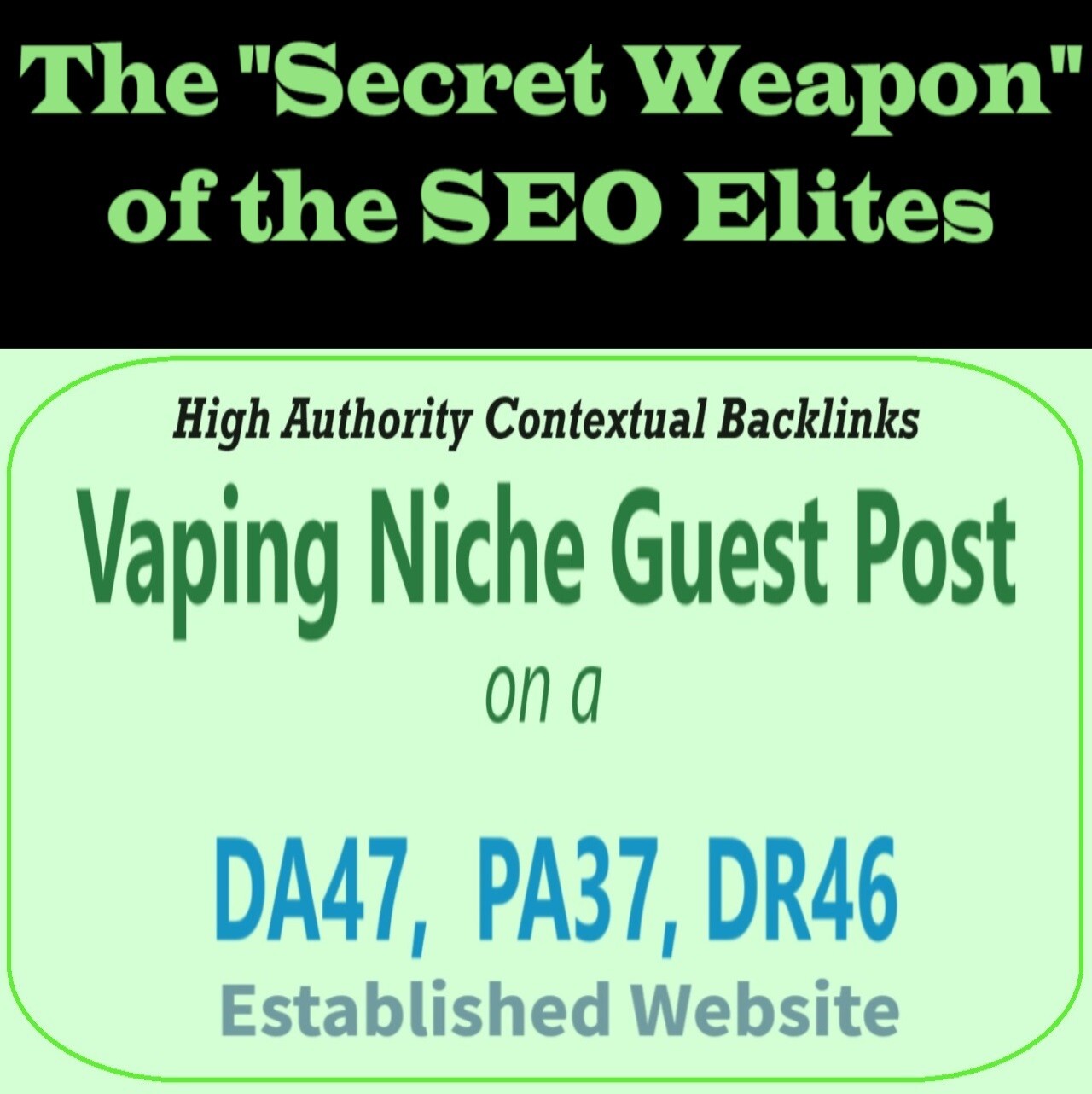 Premium SEO Guest Post on my DA40+ Vaping Blog with Dofollow backlink