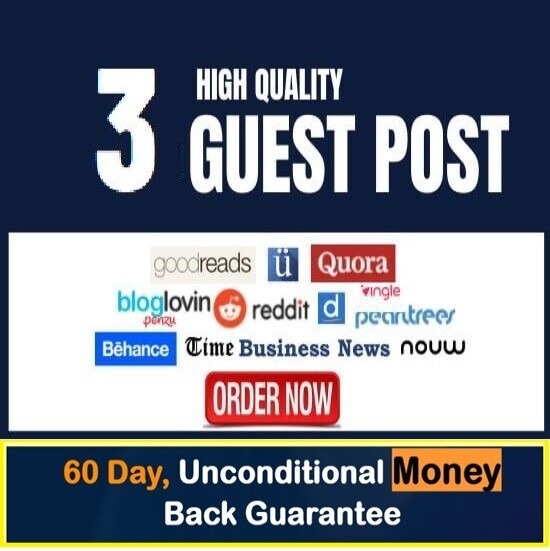 3 Guest Posts on High Traffic / High Authority Websites [ELITE SEO Backlinks]