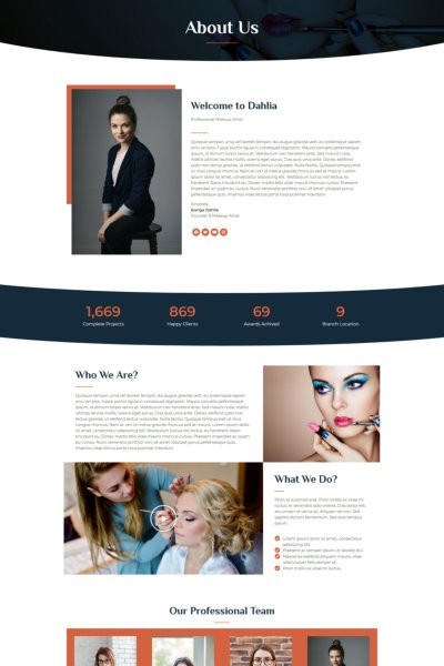 Professional MakeUp Theme – WordPress Elementor Template Kit