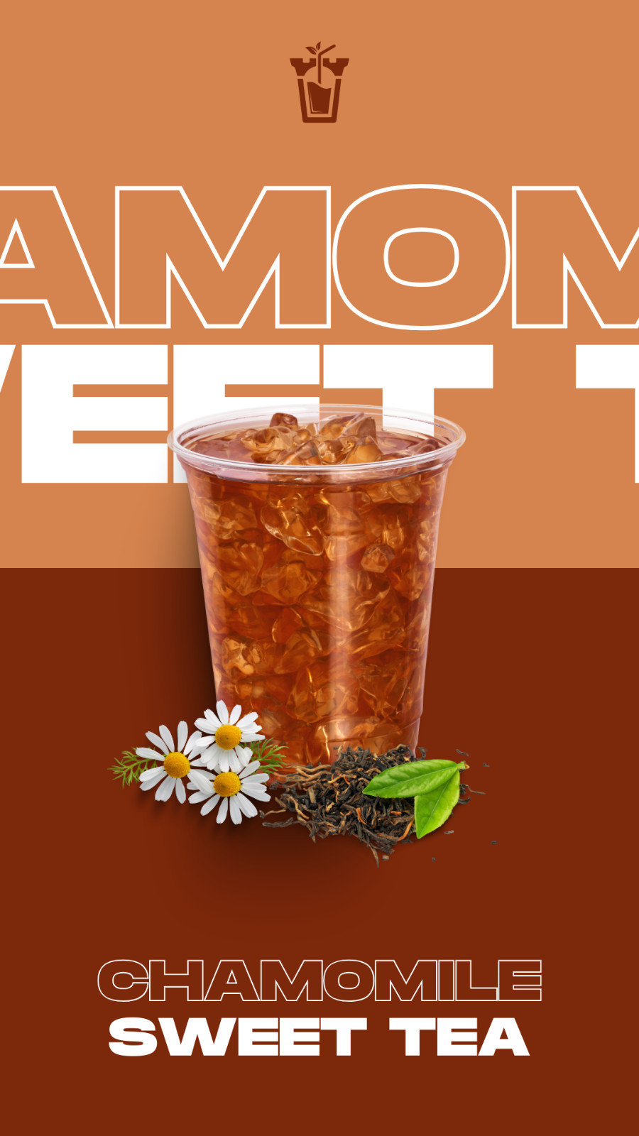 Bold Fonts Templates-Green Brown White Bold Drink Promotion Mobile Video