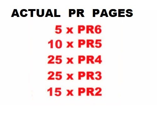 SPECIAL PRICE ! 80 High PR(6-2) Dofollow Backlinks on ACTUAL PR PAGES !!! SEO !
