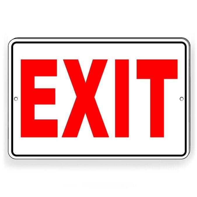 Exit Sign / Decal W076 Exit Notice Attention / Magnetic Sign