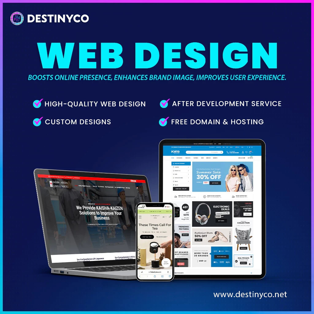 Web Design Services For Your Business , Portfolio , Blog , or Online Store