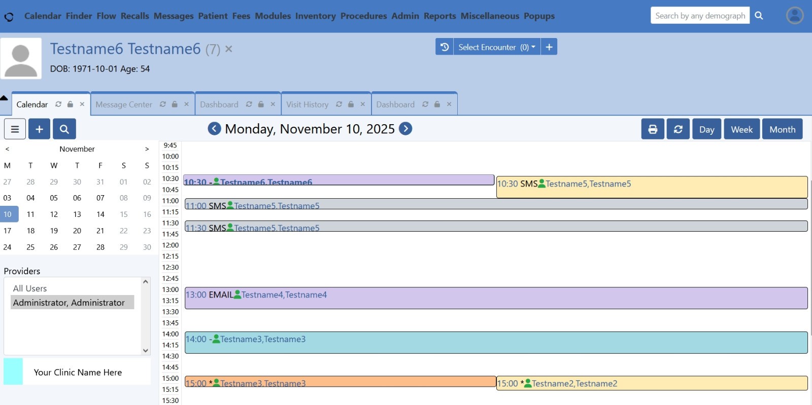 Medical office website. Calendar of Appointments. Bill Patient portal 100+ pages