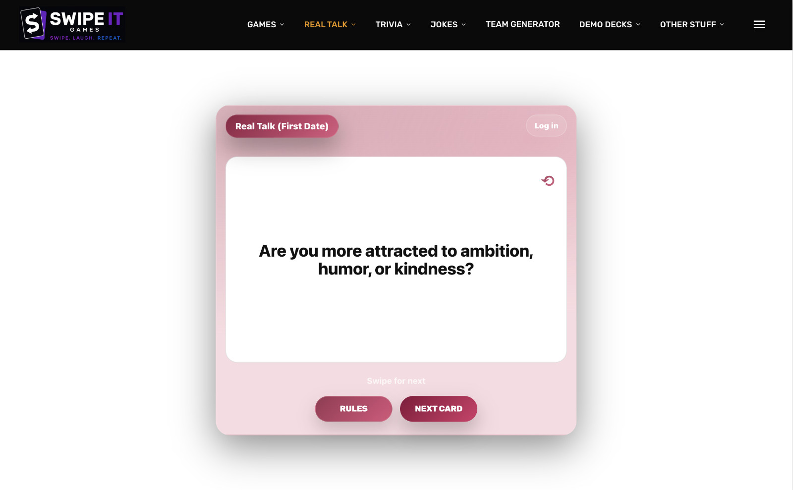 SwipeItGames.com Complete Swipe Game Platform Over 11,000 Cards 30+ Games