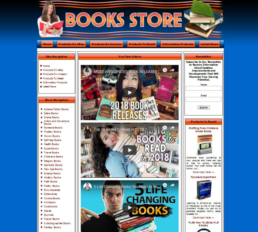 BOOK STORE – Complete Turnkey Website + Amazon Google Affiliate