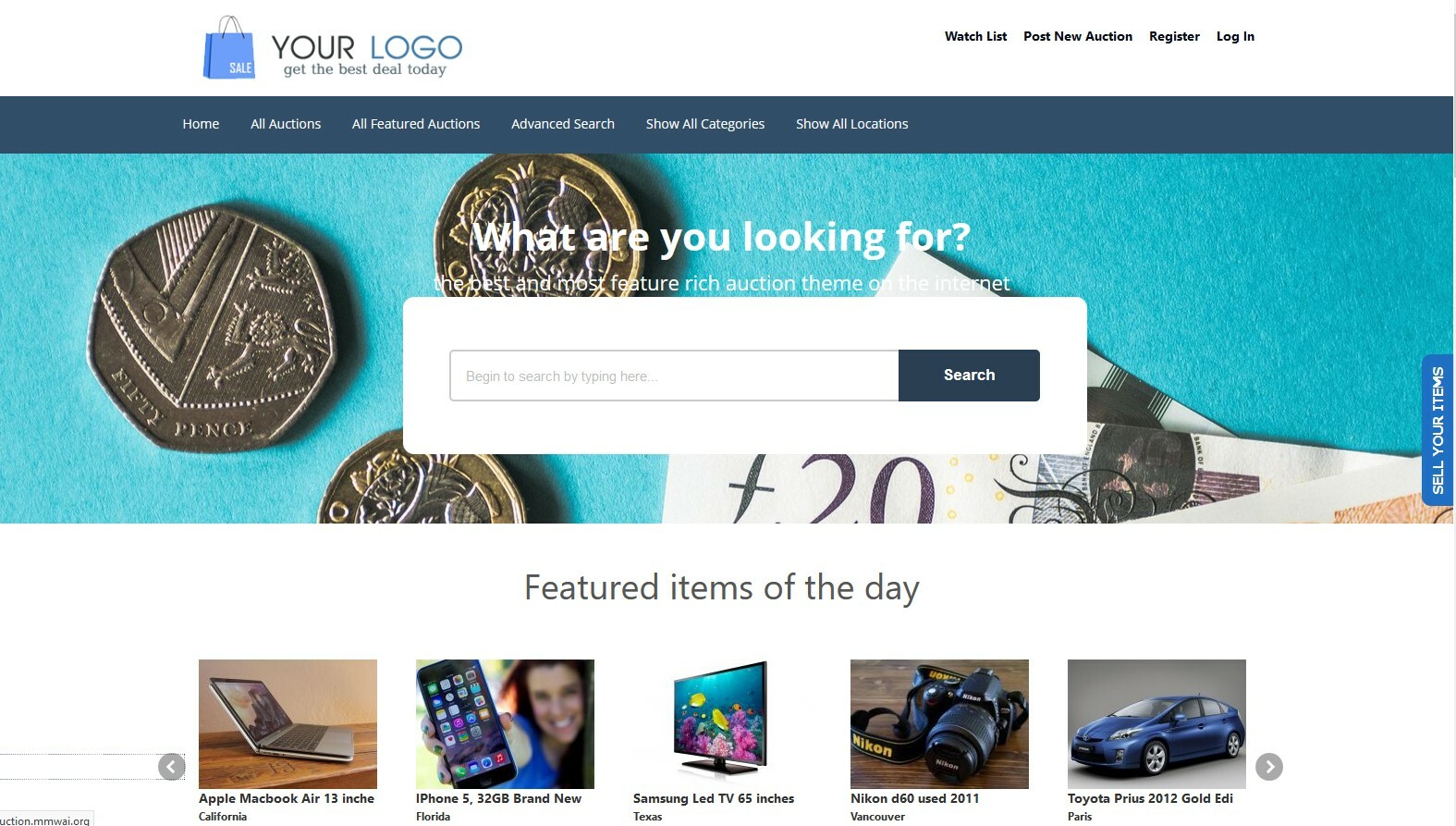 WordPress Auction Website + Free Hosting with SSL