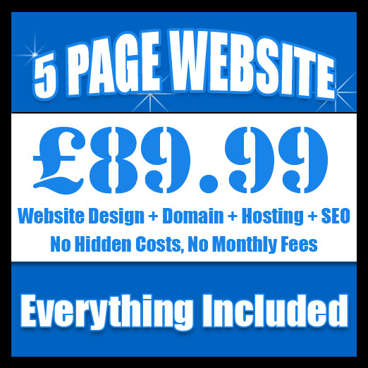 5 PAGES BESPOKE WEBSITE WEB DESIGN PERSONAL OR BUSINESS