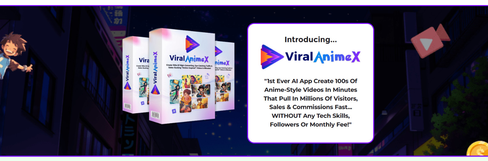 Viral Animex create anime-style videos for e-commerce stores, affiliate offers