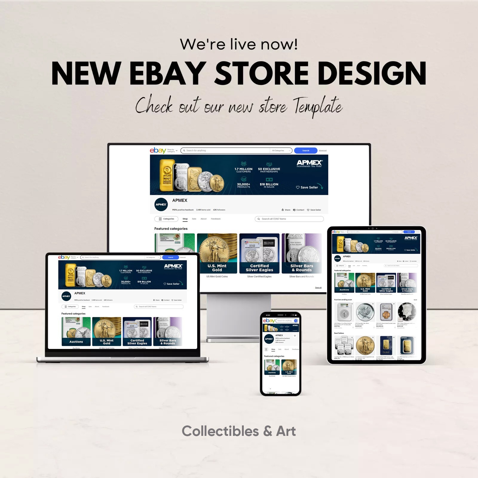 Premium eBay template HTML listing design, complimentary logo design & Video ad