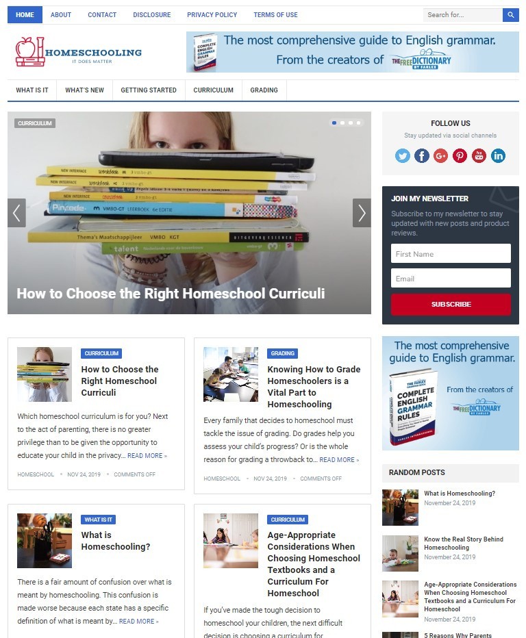 DFY HOME SCHOOLING WORDPRESS THEME+FREE SETUP PRE-DESIGNED BANNERS AND ADS