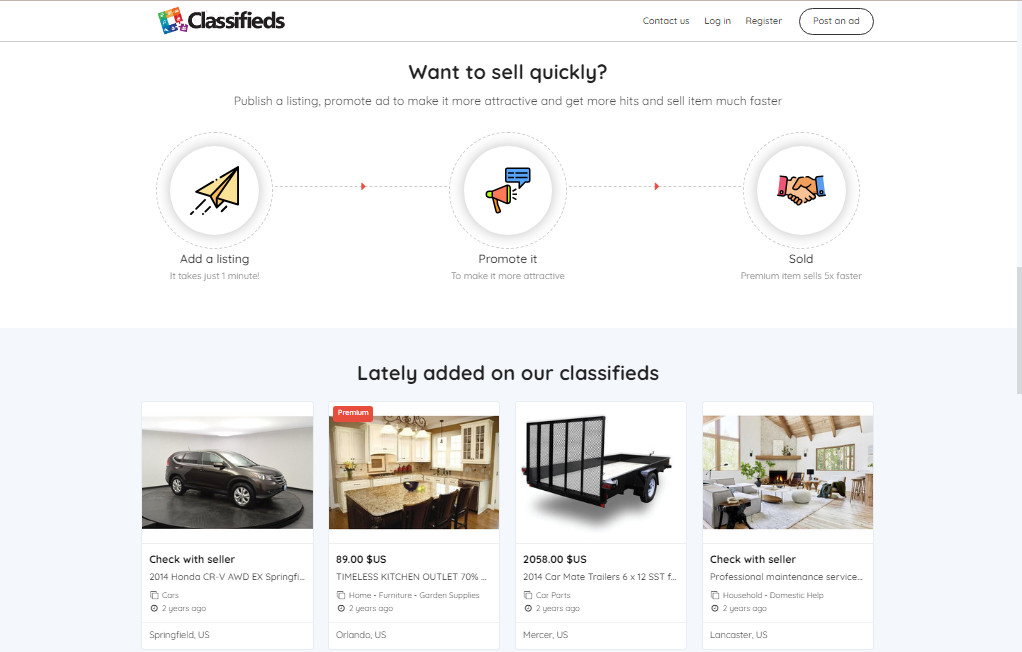 Complete Classified Ads Website for Sale: Enjoy Free Setup, Hosting, and SSL
