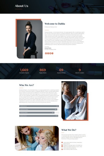 Professional MakeUp Theme – WordPress Elementor Template Kit