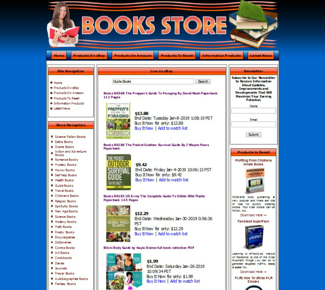 BOOK STORE – Complete Turnkey Website + Amazon Google Affiliate