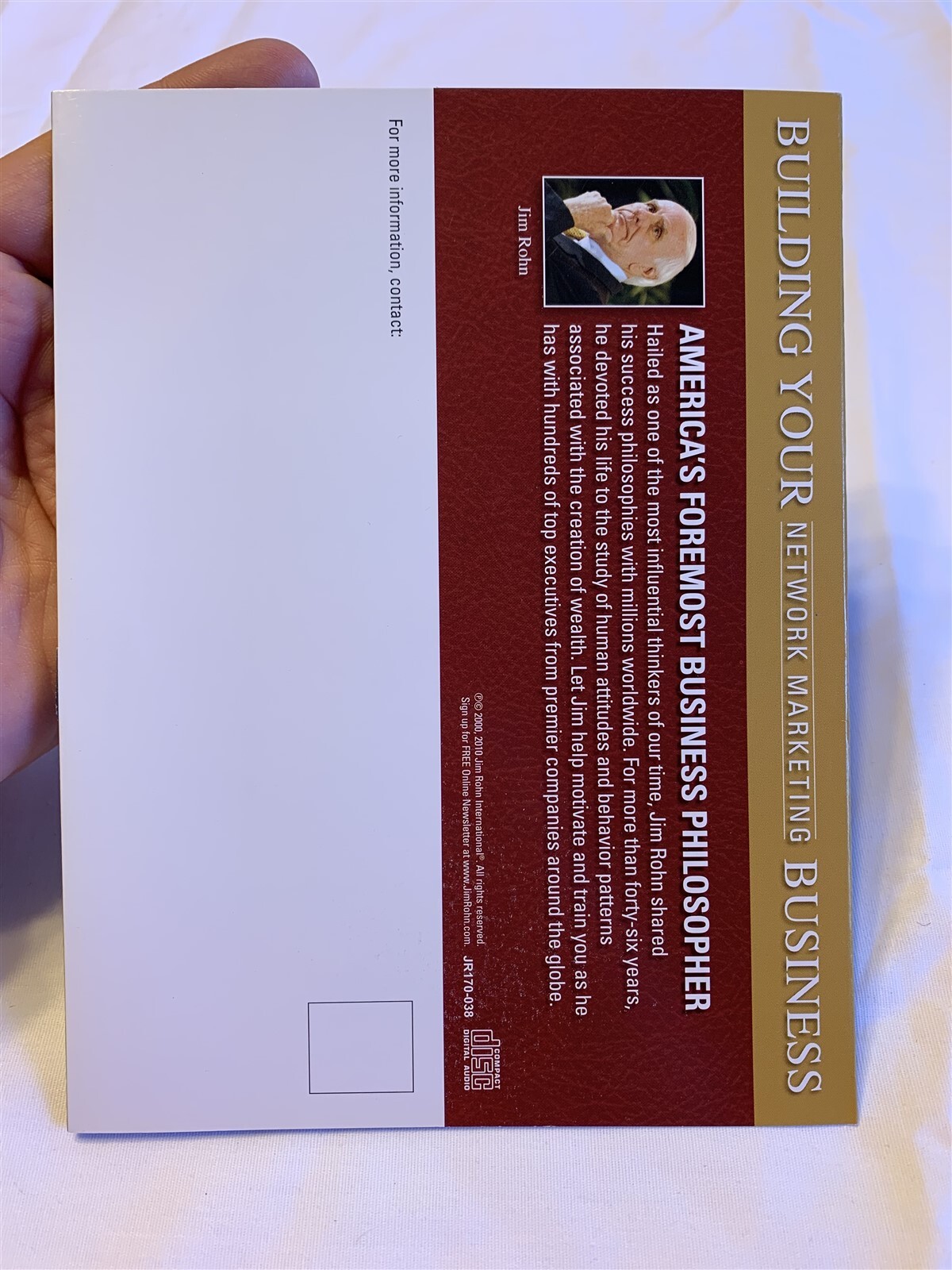 Building Your Network Marketing Business By Jim Rohn CD