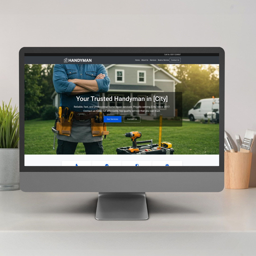 Professional Handyman Website with Smart Booking & Quoting System Tools Included