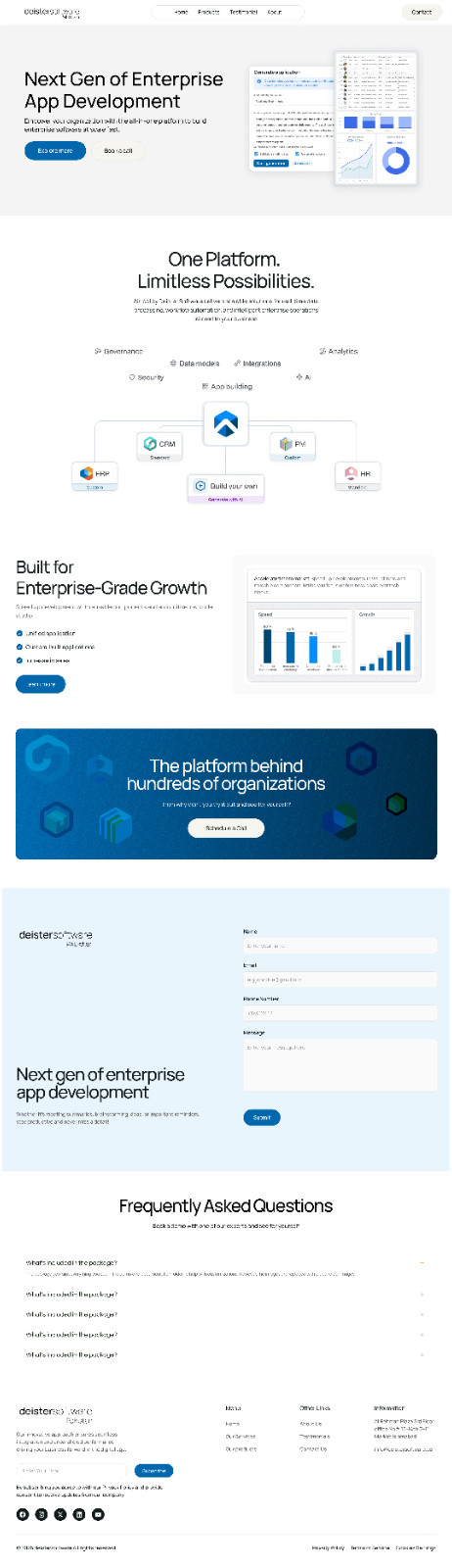 Enterprise App Development Website Template | Modern SaaS Landing Page | Busines