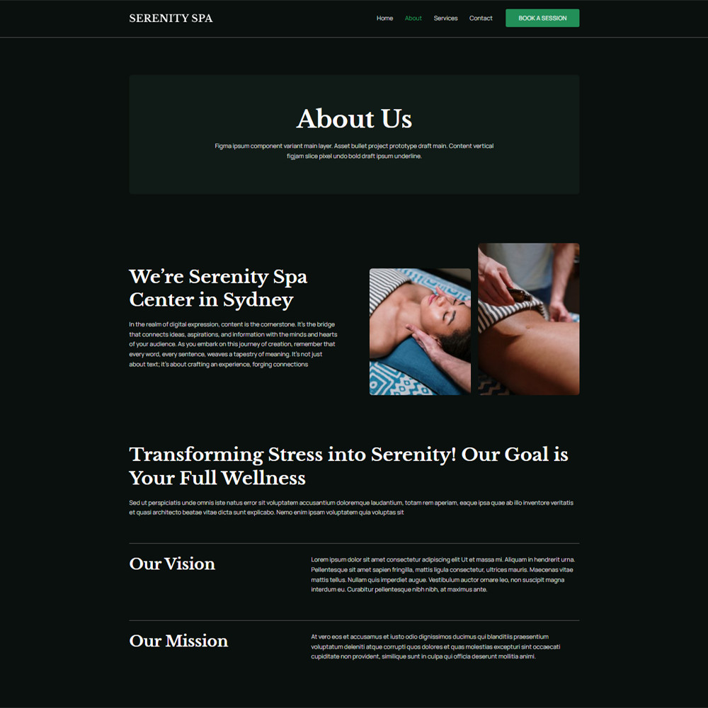 Dark-themed Spa Website – Ready to Run + 1-Year Domain and Hosting